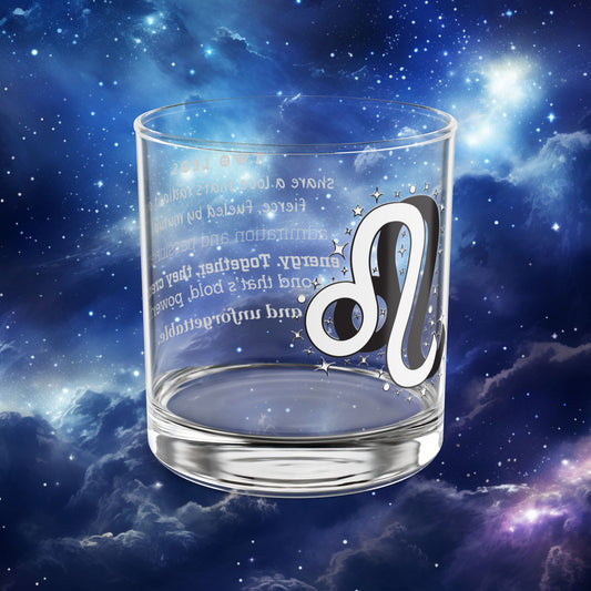 Leo Leo Zodiac Rocks Glass