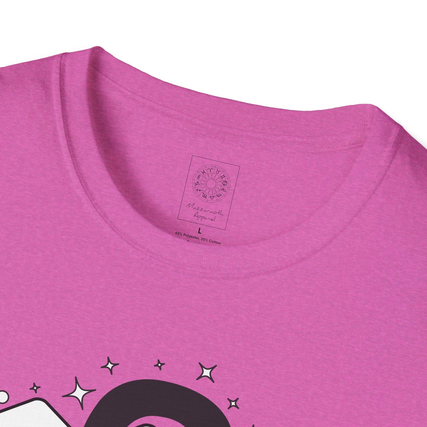 Astrology Zodiac Unisex Softstyle T-Shirt with Leo and Aquarius Symbols and Love Description