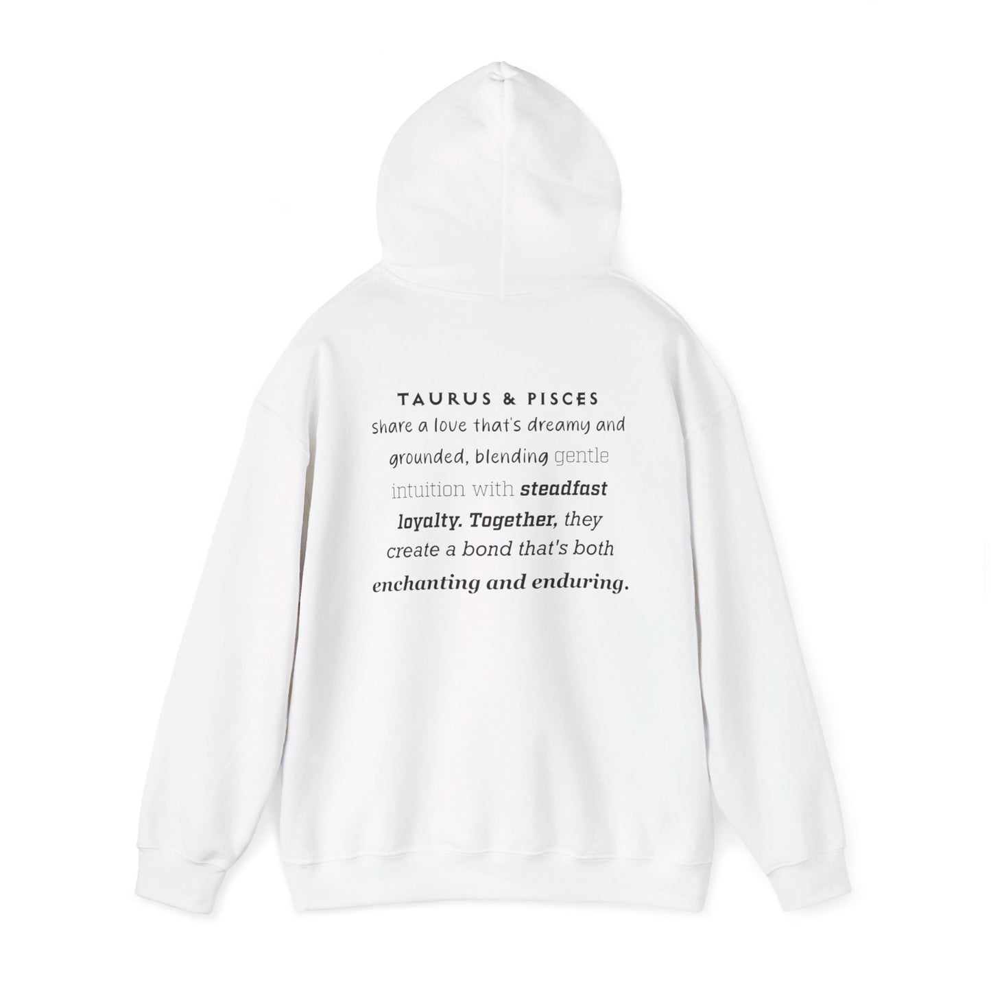 Zodiac Hoodie with Taurus and Pisces Design 2