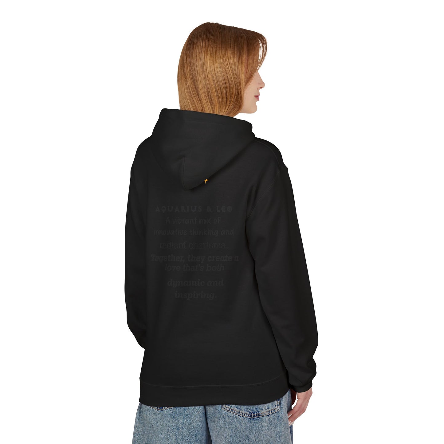 Astrology Zodiac Pairing Hoodie - Aquarius and Leo Love Description