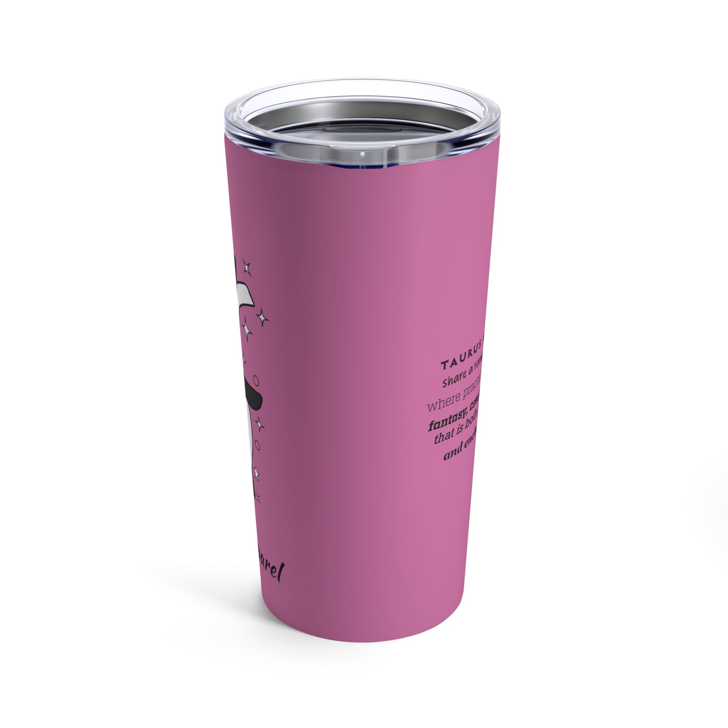 Zodiac Tumbler 20oz Intertwined Pisces and Taurus Love Description