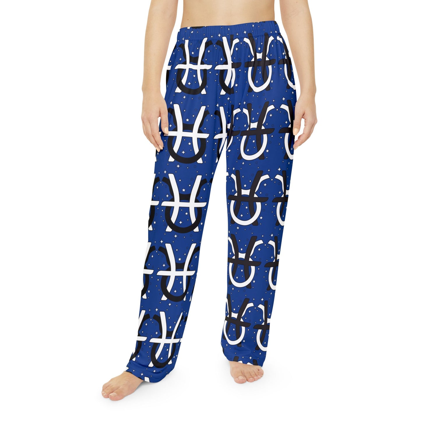Zodiac Pajama Pants for Women - Pisces and Taurus Signs Intertwined
