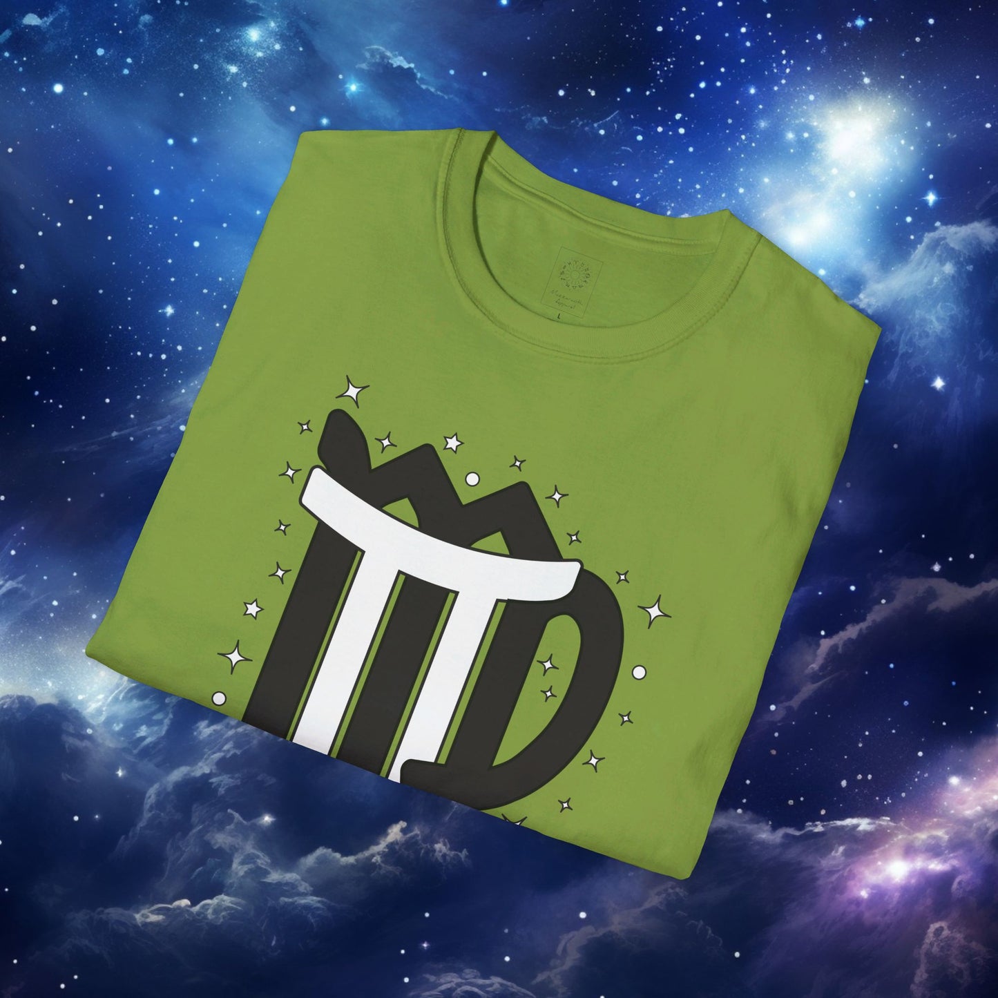 Astrology Zodiac Unisex Softstyle T-Shirt with Virgo and Gemini Symbols and Love Description