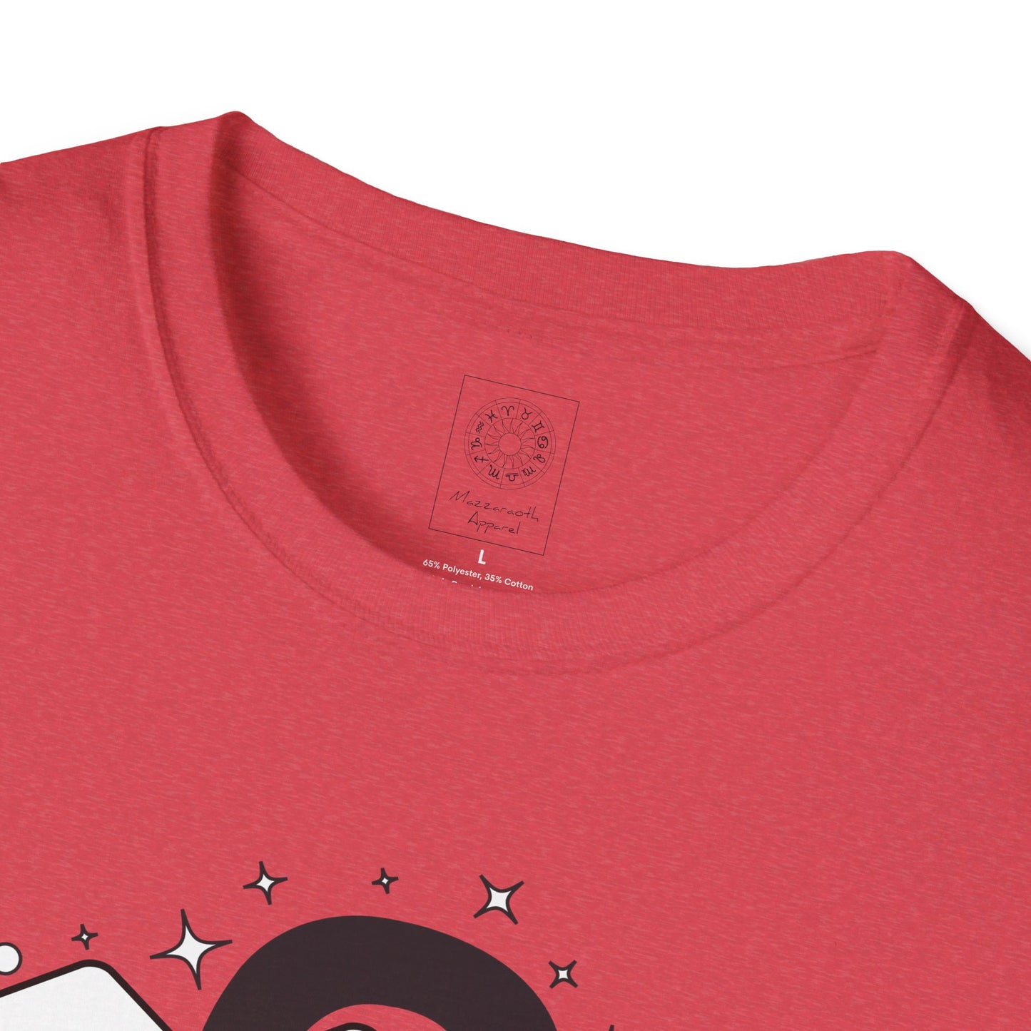 Astrology Zodiac Unisex Softstyle T-Shirt with Leo and Aquarius Symbols and Love Description