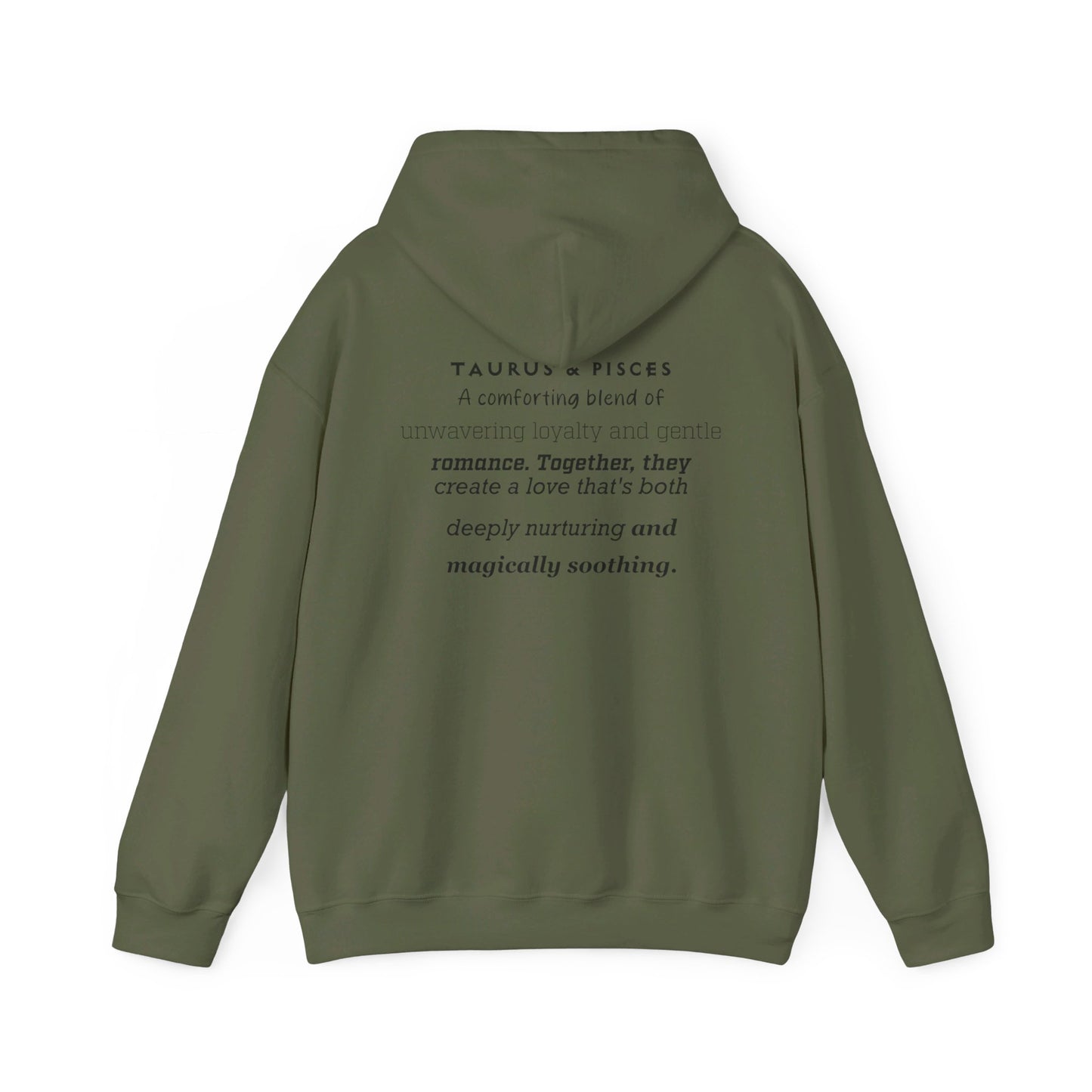Couples Zodiac Hoodie with Taurus and Pisces Design 2