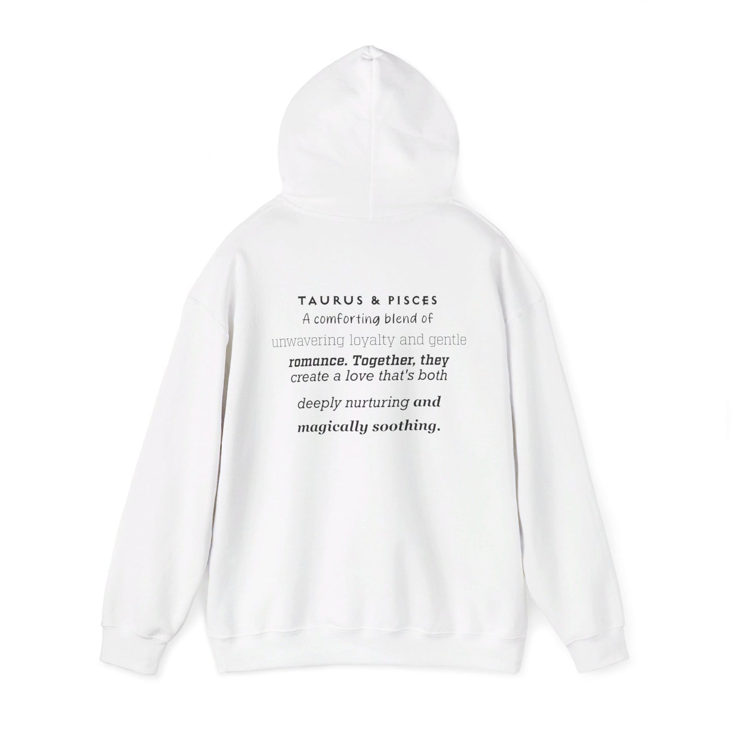 Couples Zodiac Hoodie with Taurus and Pisces Design 2