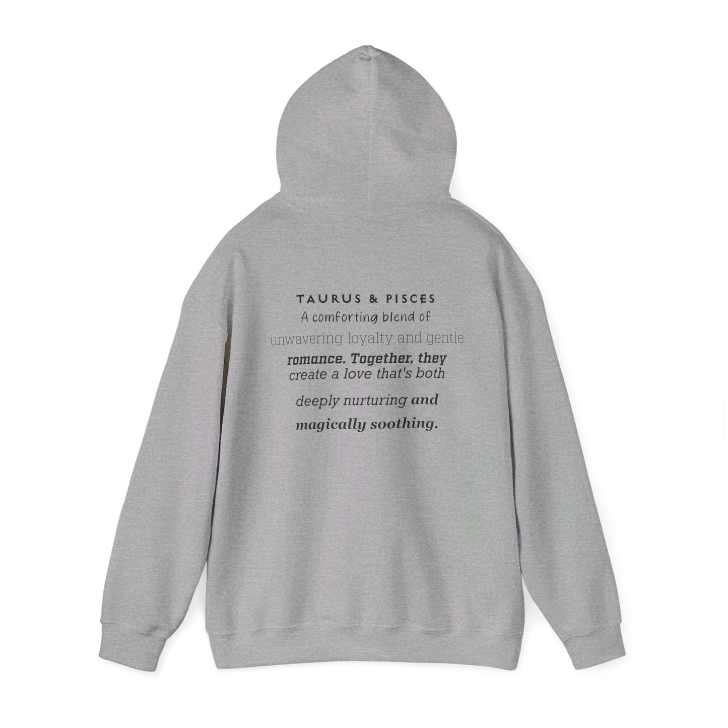 Couples Zodiac Hoodie with Taurus and Pisces Design 2