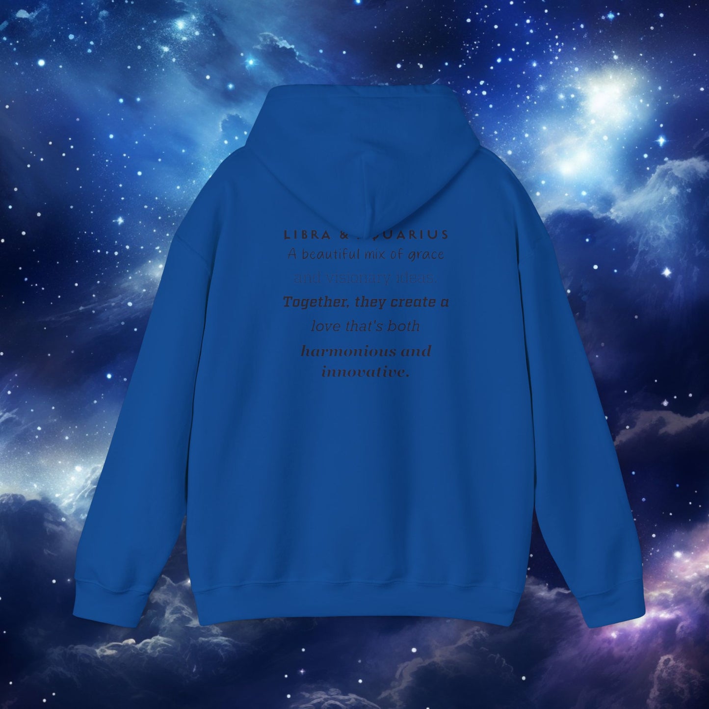 Astrology Zodiac Hoodie - Libra and Aquarius Love Description