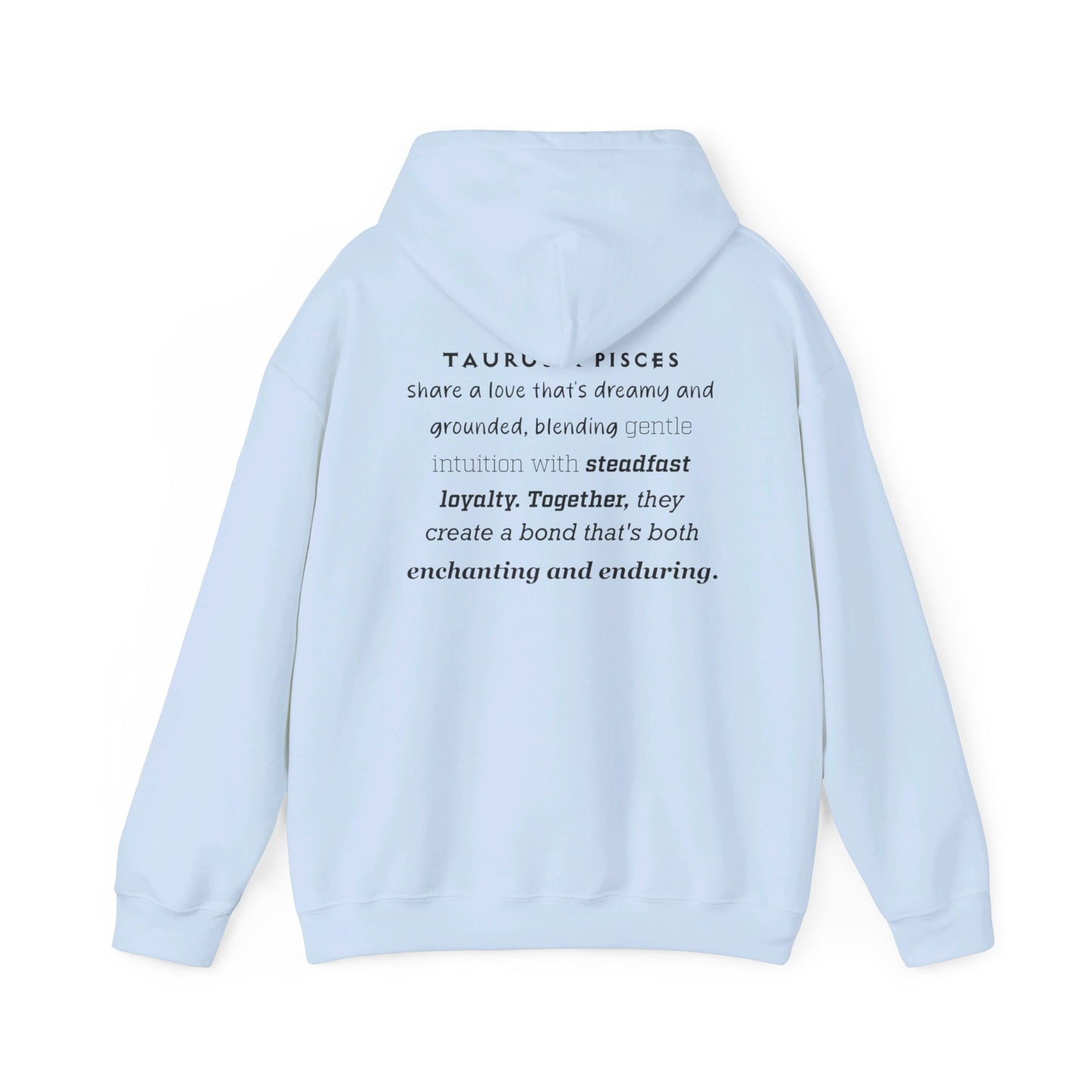 Couples Zodiac Hoodie with Taurus and Pisces Design