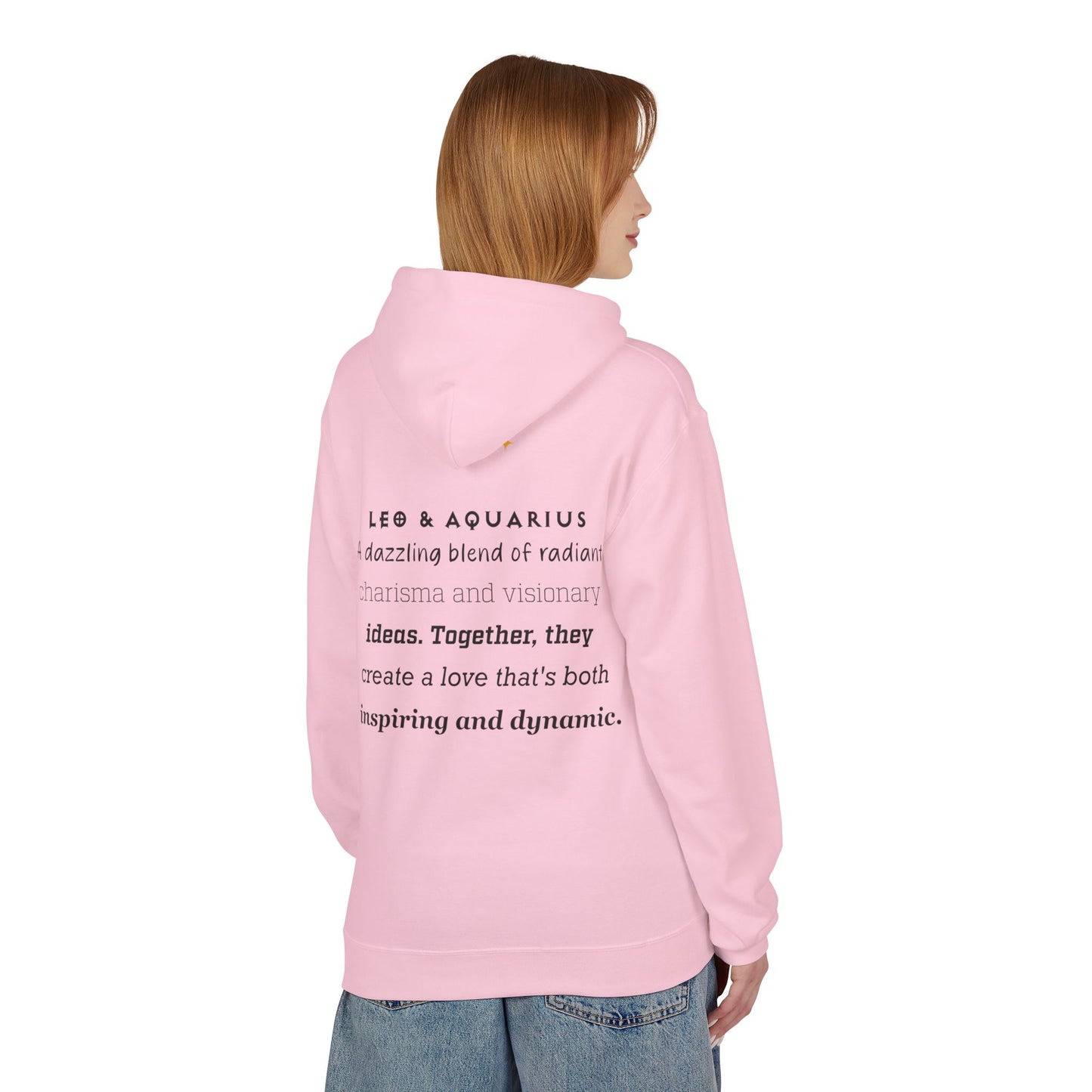 Astrology Zodiac Pairing Hoodie - Leo and Aquarius Love Description