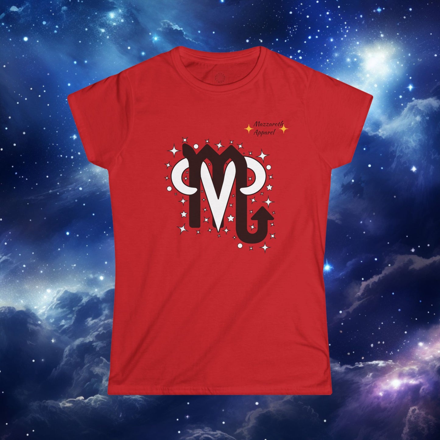 Astrology Zodiac Women's Softstyle Tee with Scorpio and Aries and Love Description