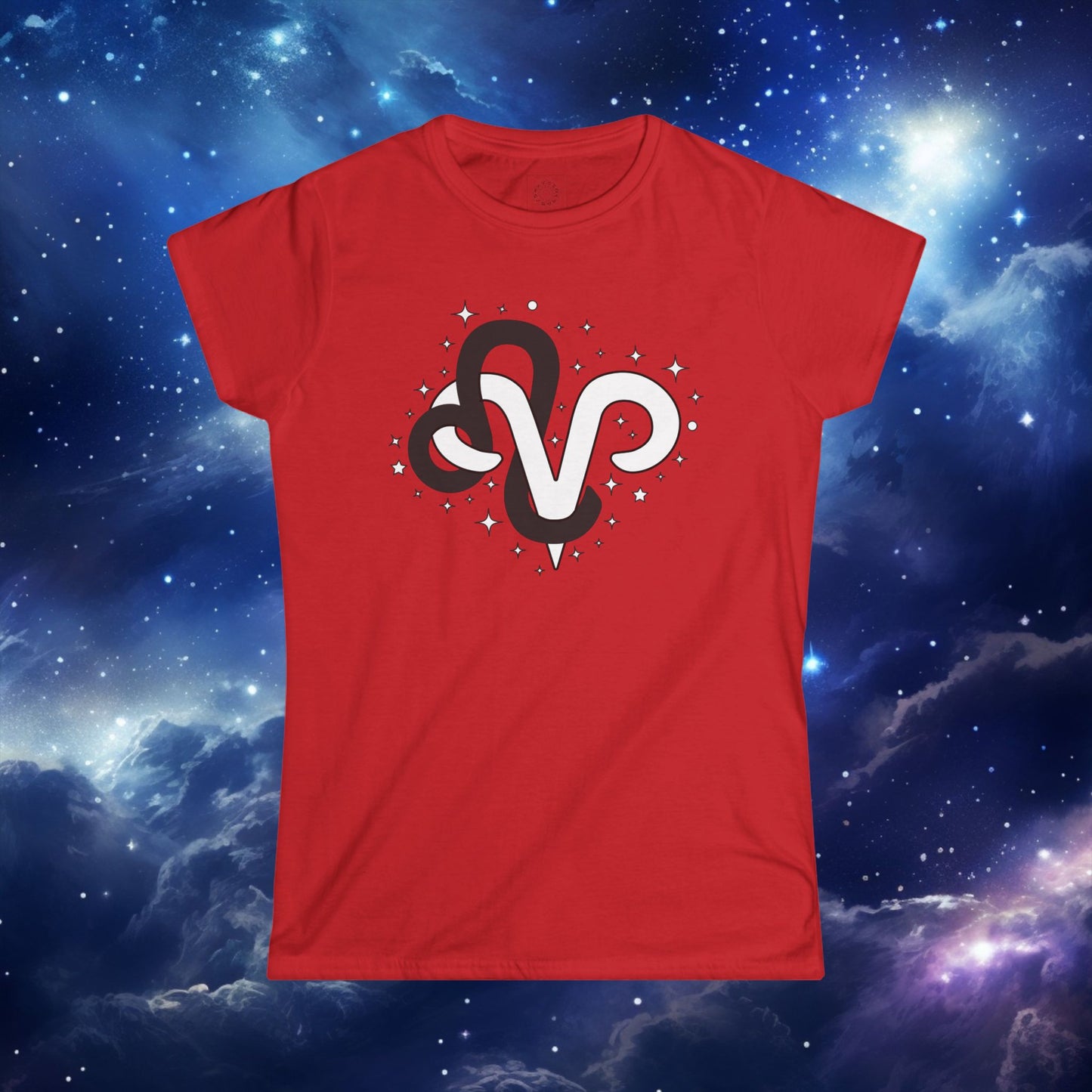 Astrology Zodiac Women's Softstyle Tee Leo and Aries with Love Description