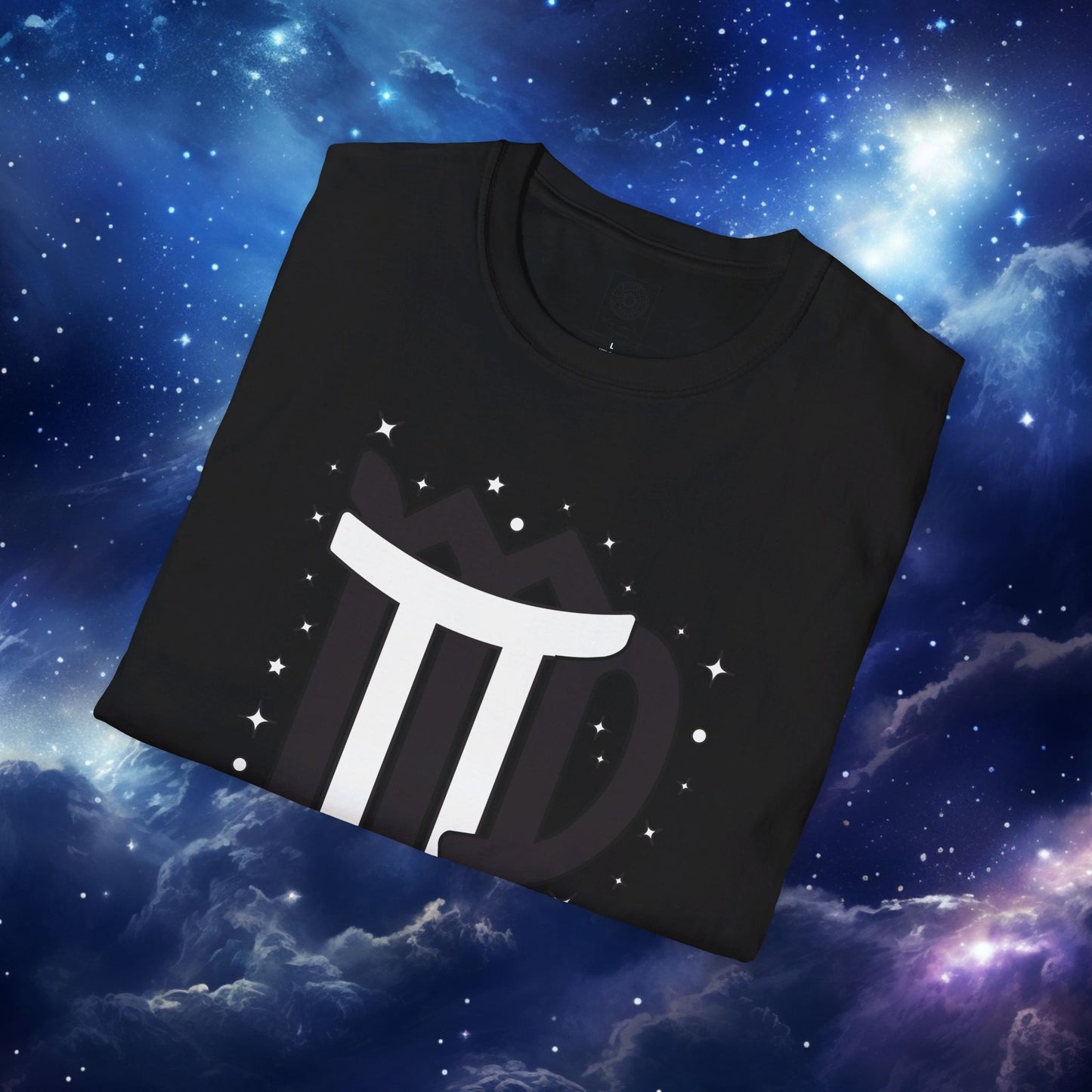 Astrology Zodiac Unisex Softstyle T-Shirt with Virgo and Gemini Symbols and Love Description