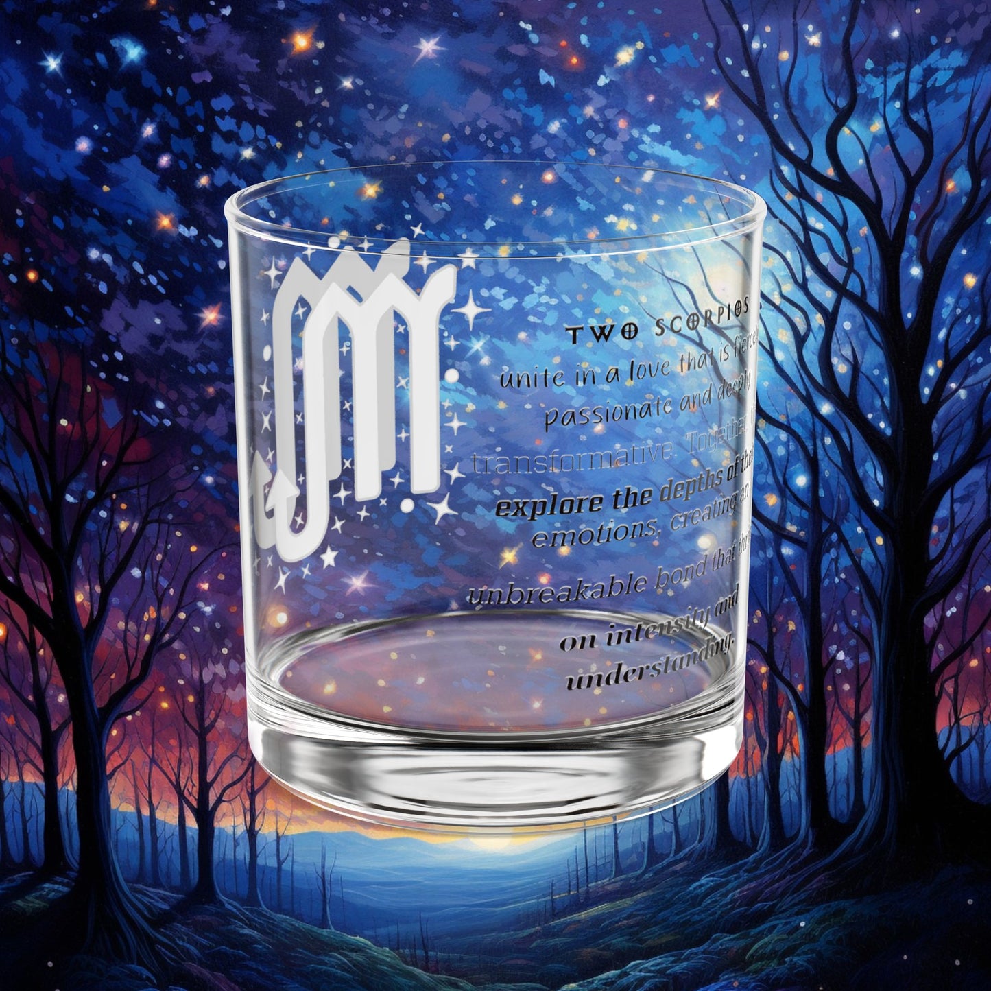 Scorpio Scorpio Zodiac Rocks Glass
