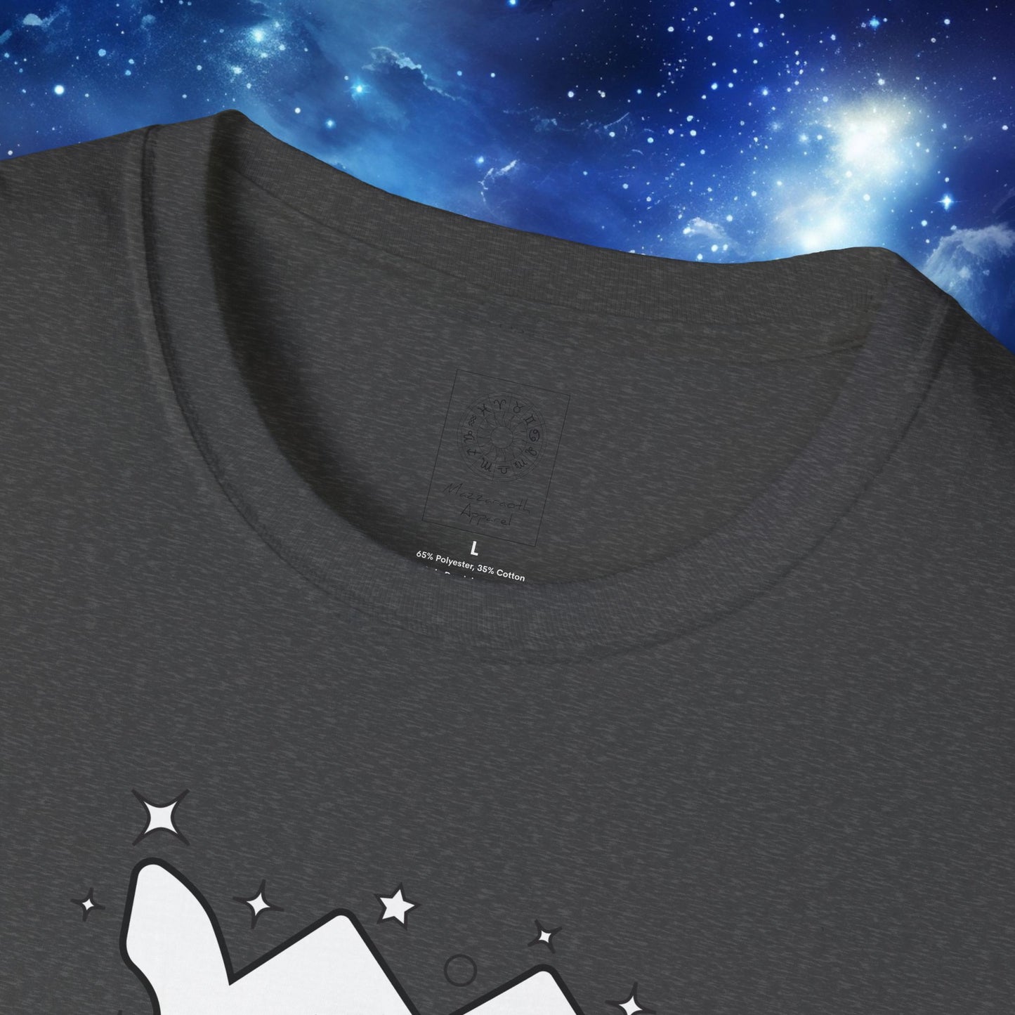 Astrology Zodiac Unisex Softstyle T-Shirt Leo and Scorpio With Love Description On Back