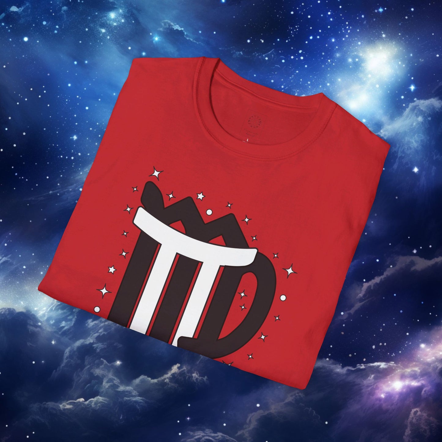 Astrology Zodiac Unisex Softstyle T-Shirt with Virgo and Gemini Symbols and Love Description