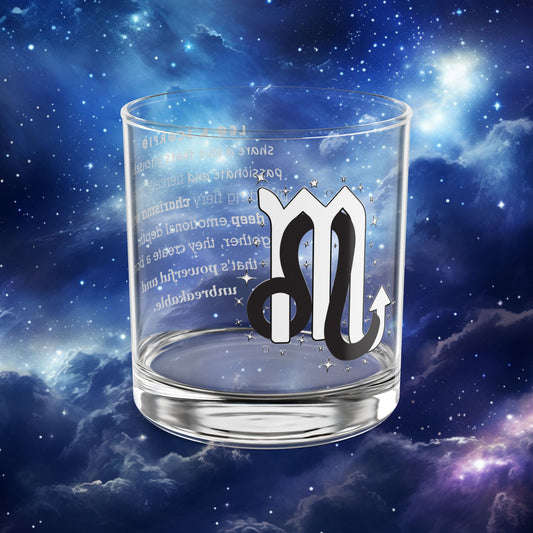 Leo Scorpio Zodiac Rocks Glass