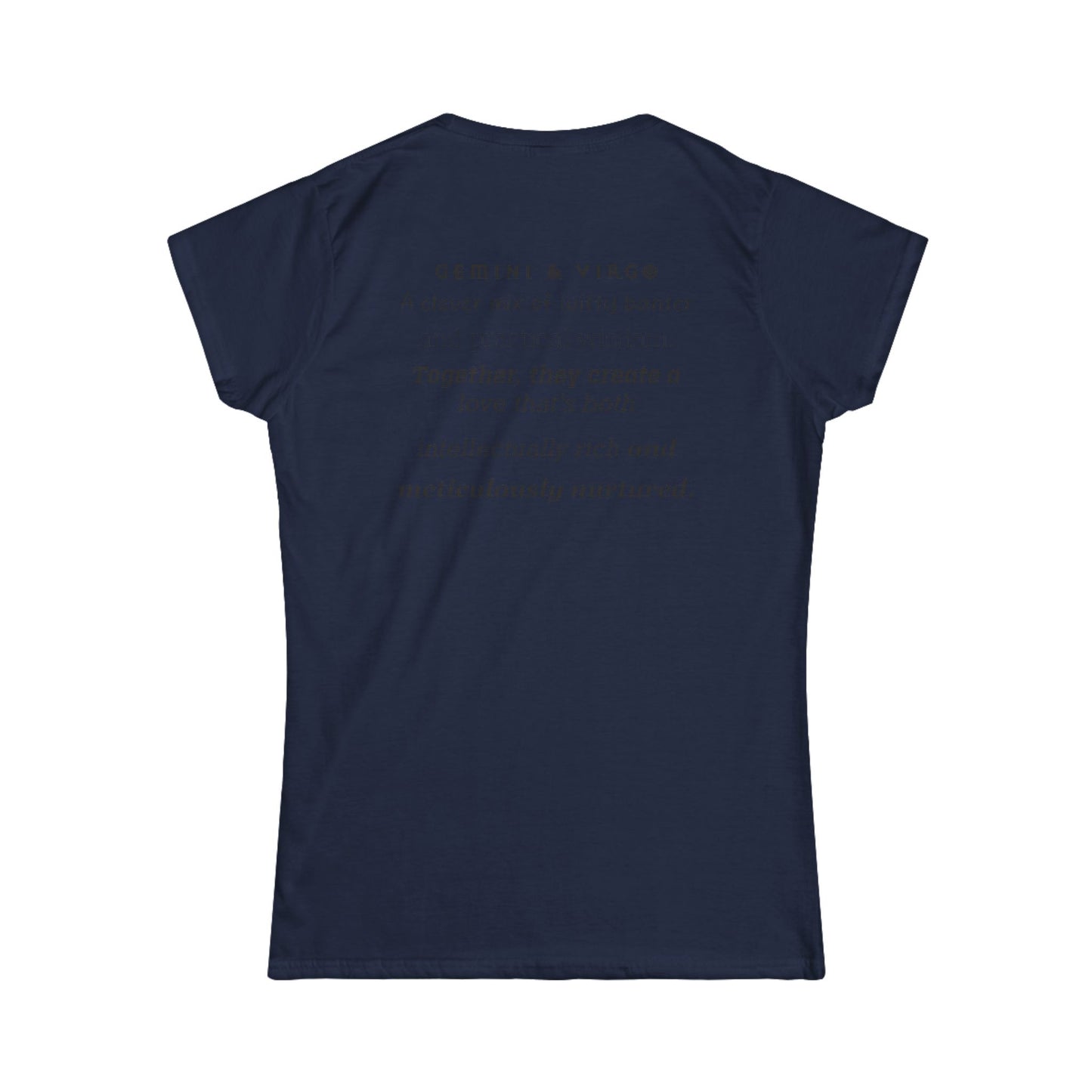 Astrology Zodiac Unisex T-Shirt with Gemini Virgo symbol and love description