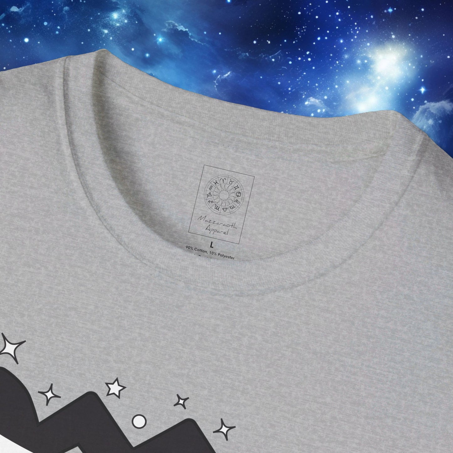 Astrology Zodiac Unisex Softstyle T-Shirt with Virgo and Gemini Symbols and Love Description