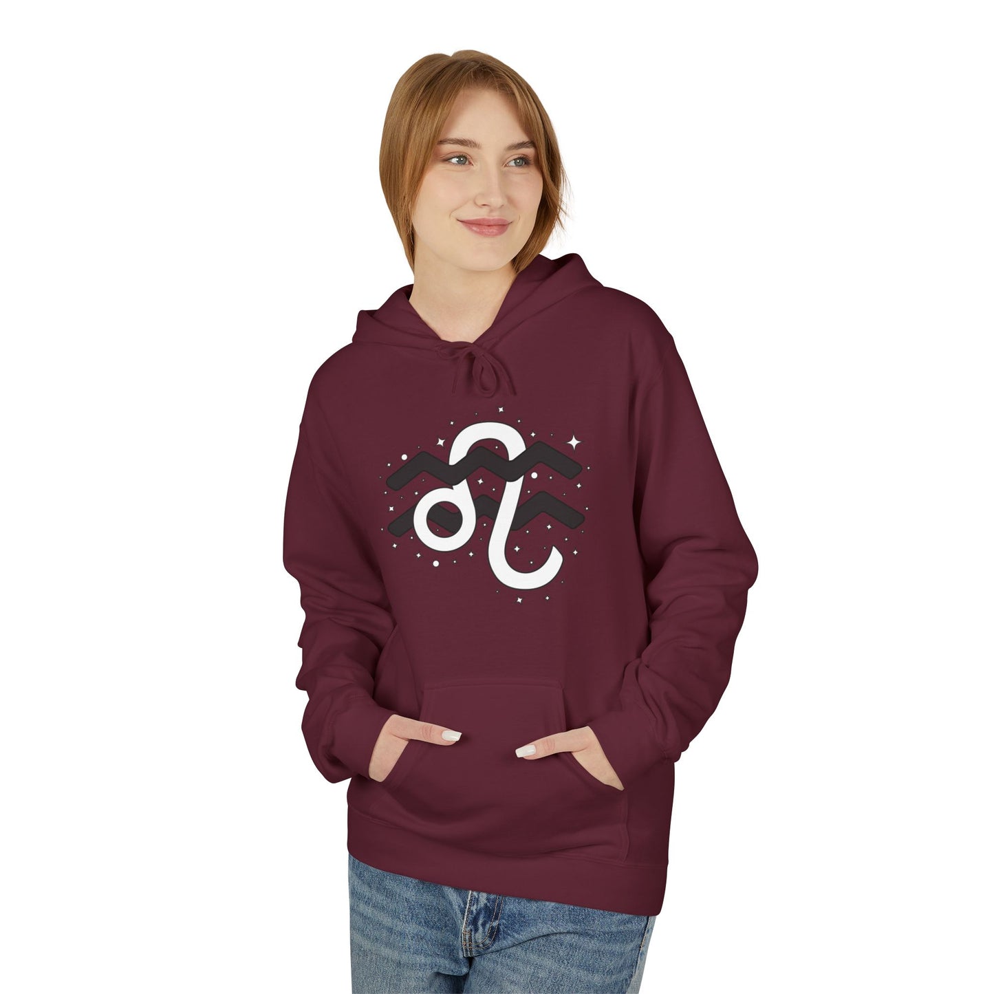 Astrology Zodiac Pairing Hoodie - Aquarius and Leo Love Description