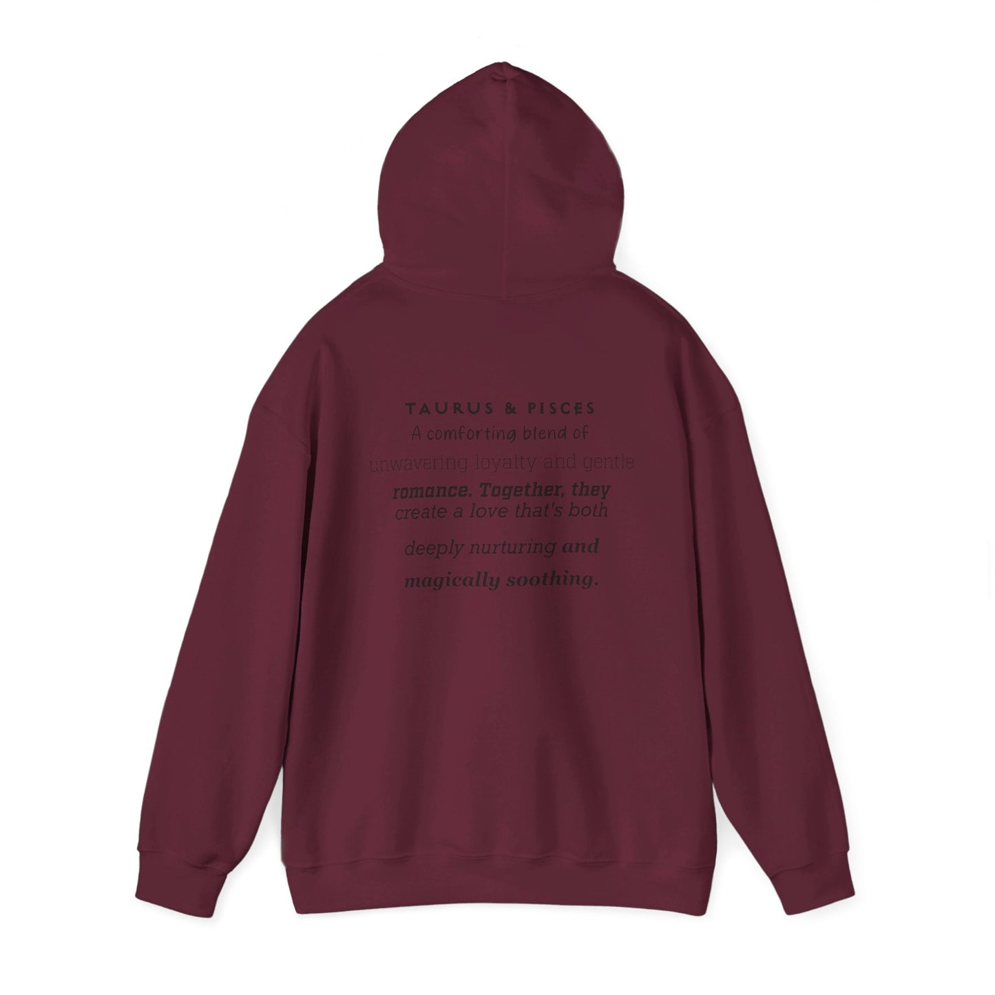 Couples Zodiac Hoodie with Taurus and Pisces Design 2