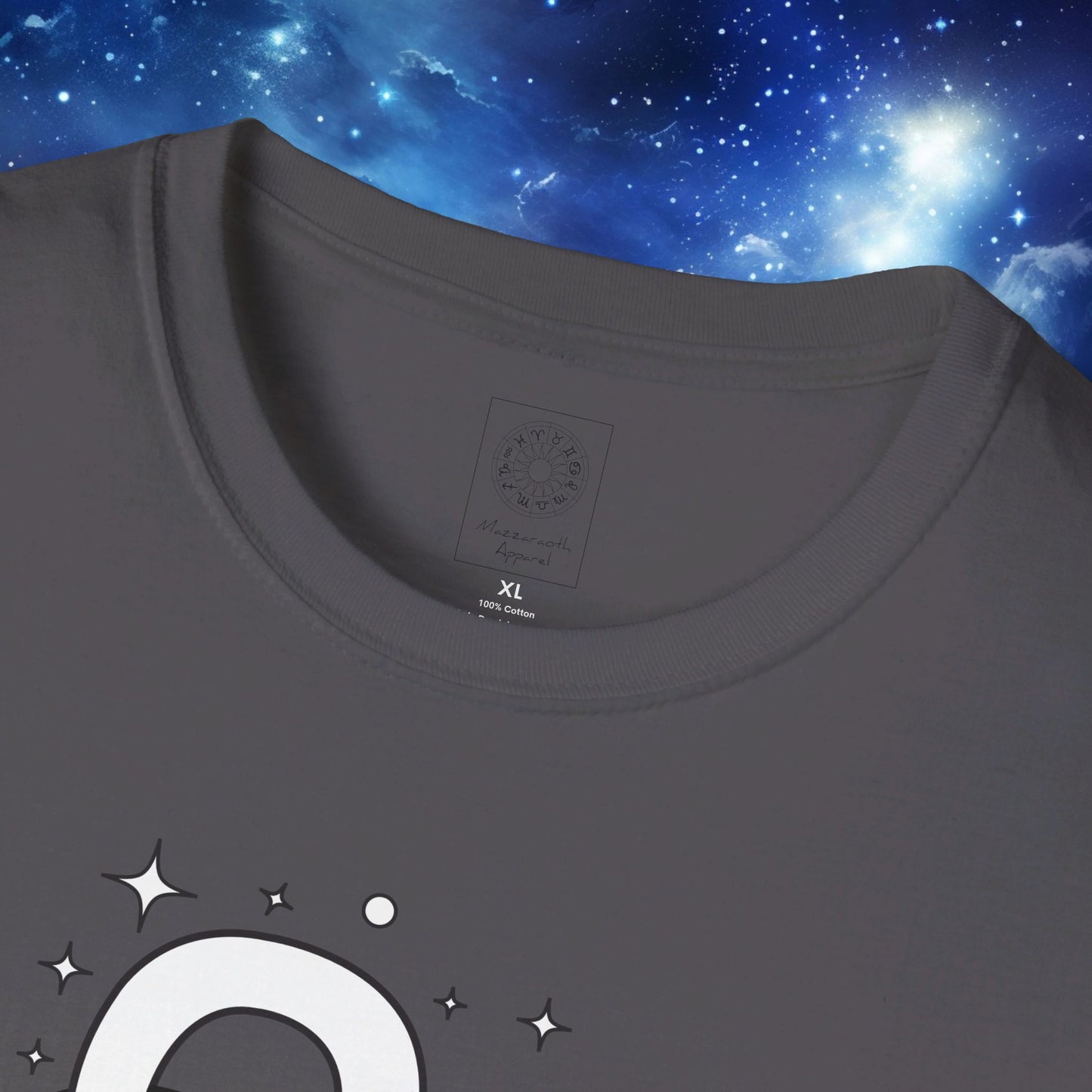 Astrology Zodiac Unisex Softstyle T-Shirt with Aries and Leo Symbols and Love Description
