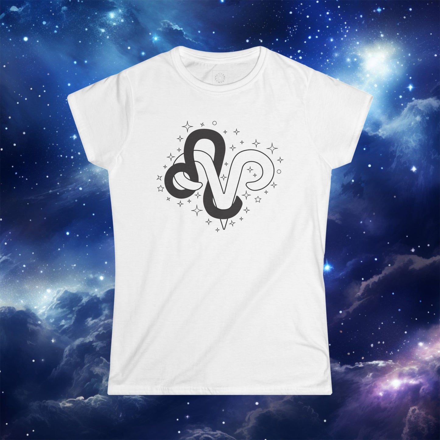 Astrology Zodiac Women's Softstyle Tee Leo and Aries with Love Description