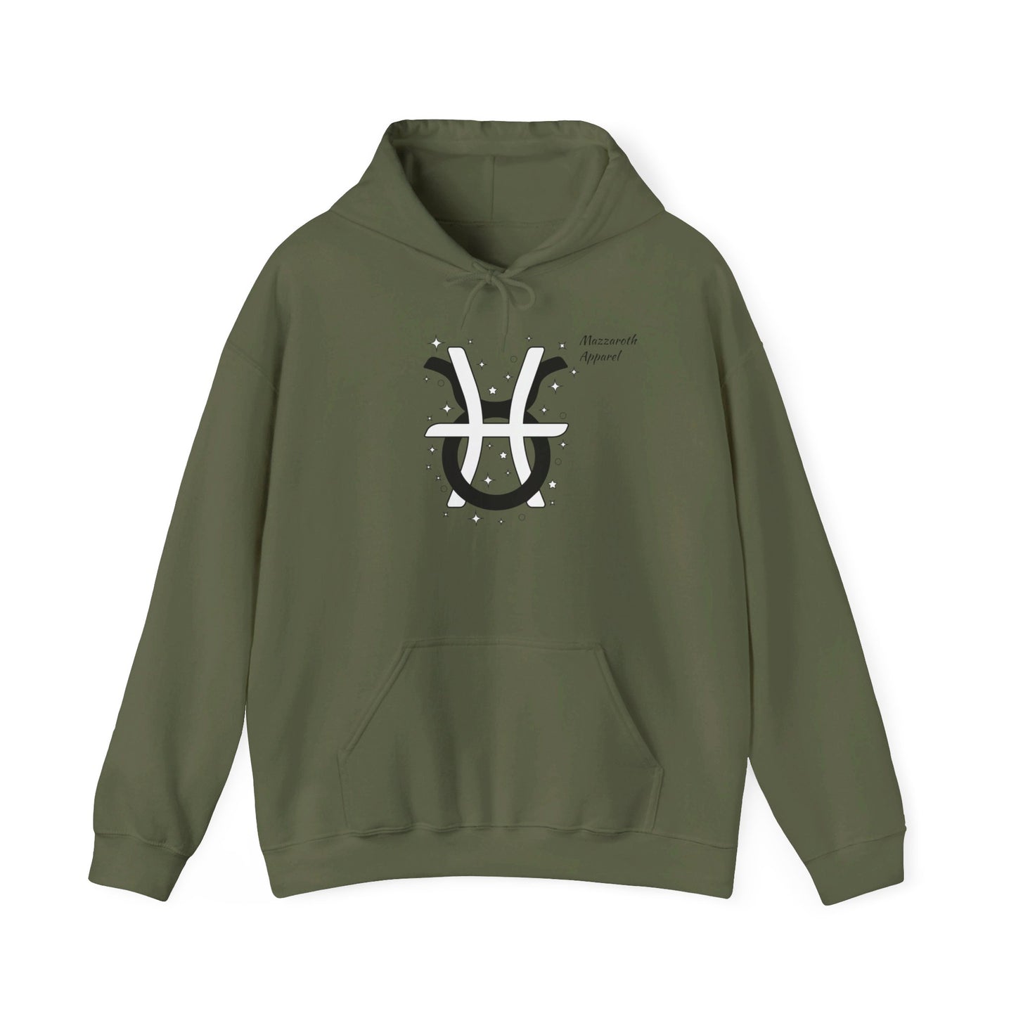 Couples Zodiac Hoodie with Taurus and Pisces Design 2