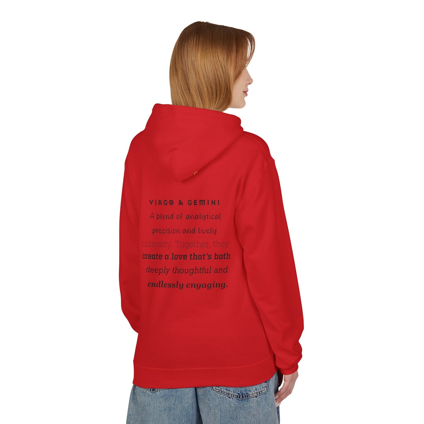 Women's Virgo and Gemini Astrology Zodiac Intertwine Hoodie with Love Description