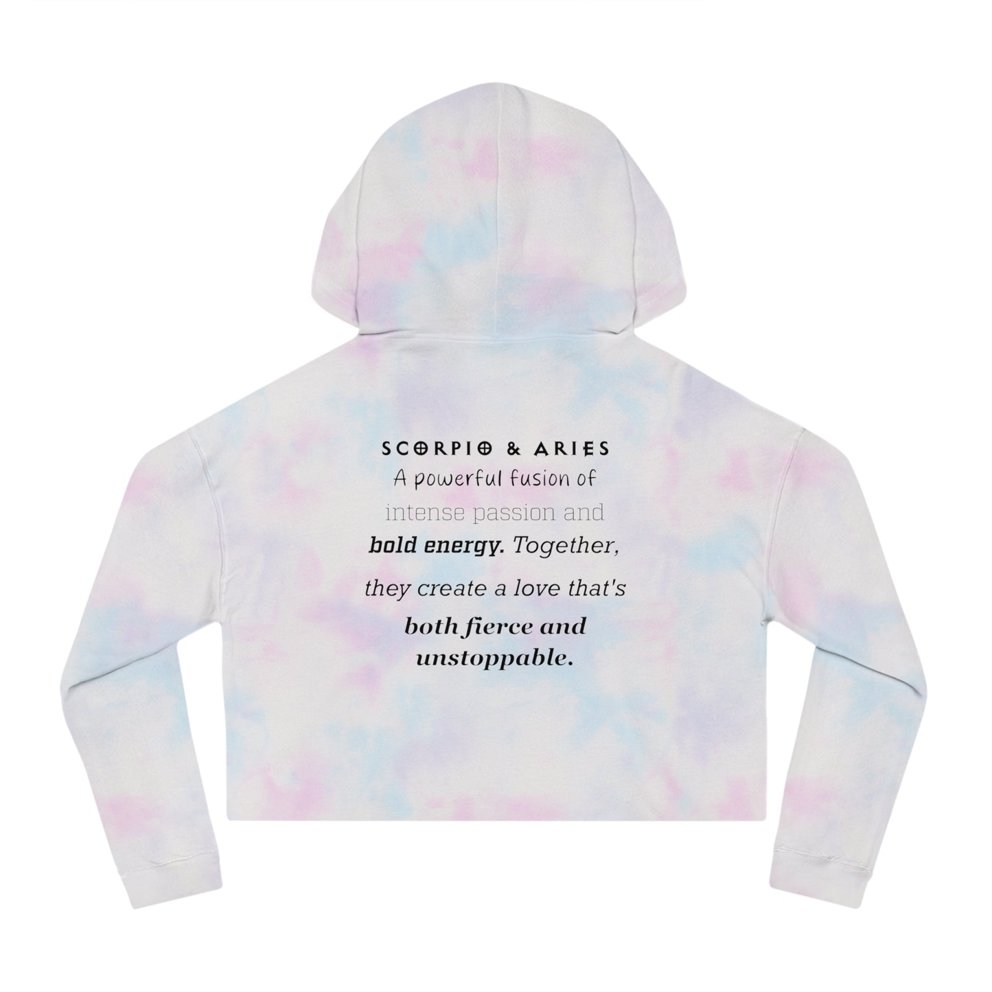 Cropped Hoodie Scorpio and Aries Love Description Sweatshirt