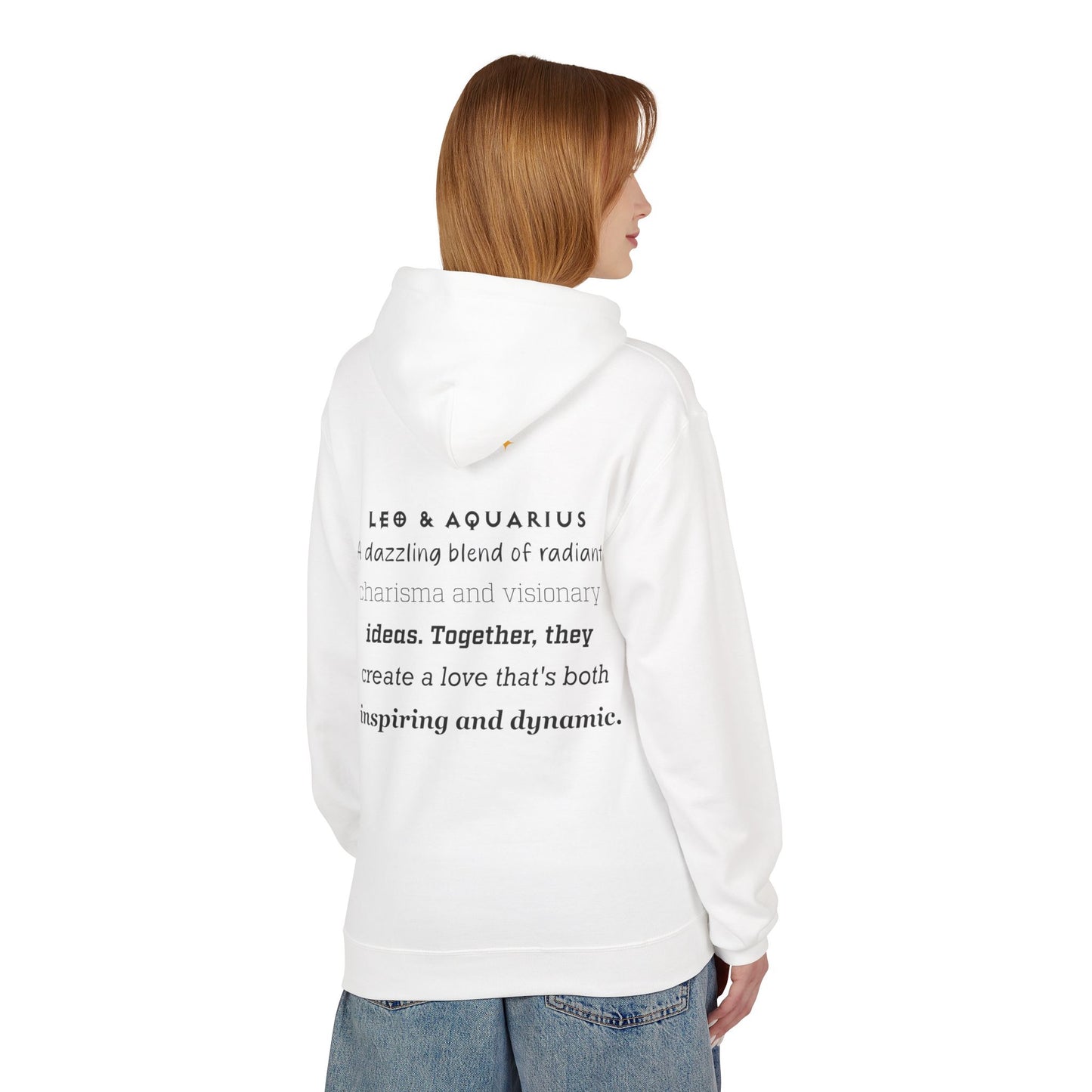 Astrology Zodiac Pairing Hoodie - Leo and Aquarius Love Description
