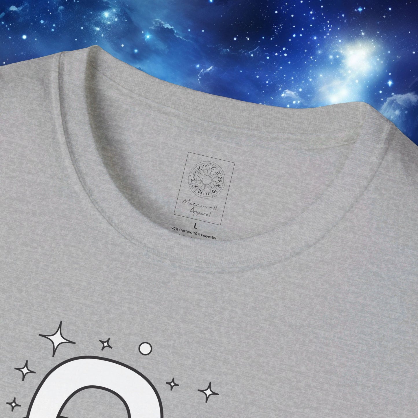 Astrology Zodiac Unisex Softstyle T-Shirt with Aries and Leo Symbols and Love Description
