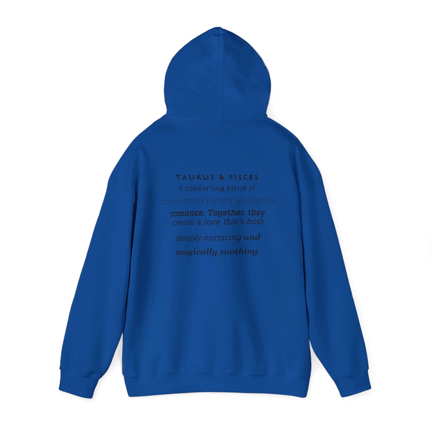Couples Zodiac Hoodie with Taurus and Pisces Design 2