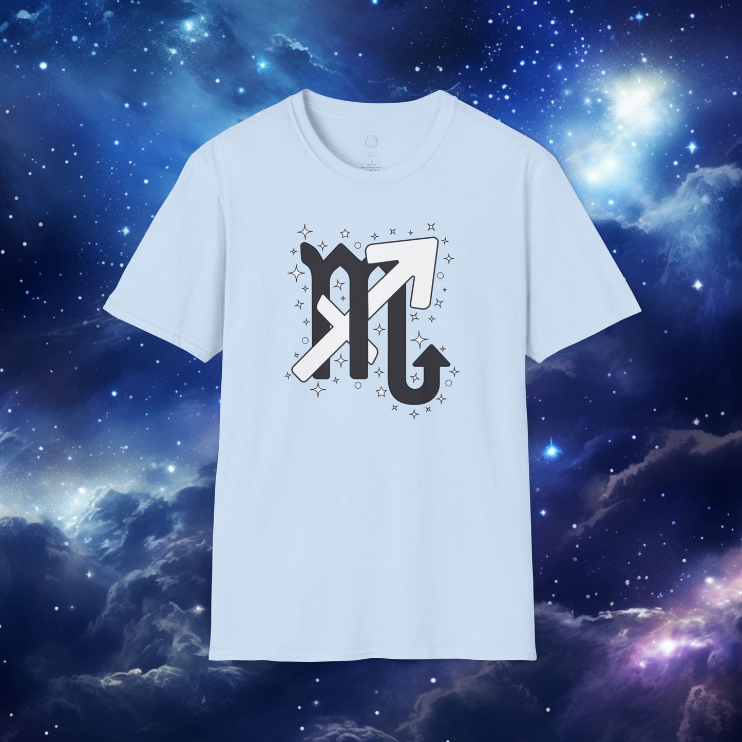 Astrology Zodiac Unisex Softstyle T-Shirt Scorpio and Sagittarius with Love Description