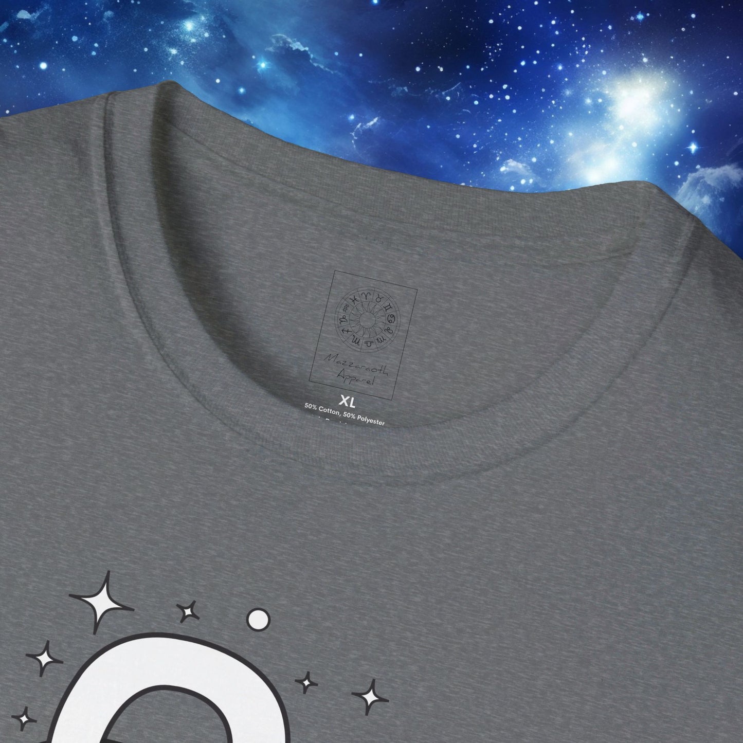 Astrology Zodiac Unisex Softstyle T-Shirt with Aries and Leo Symbols and Love Description