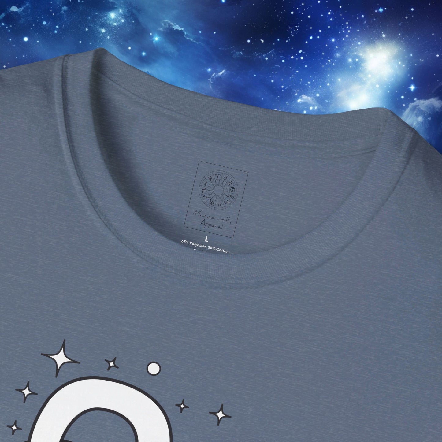 Astrology Zodiac Unisex Softstyle T-Shirt with Aries and Leo Symbols and Love Description