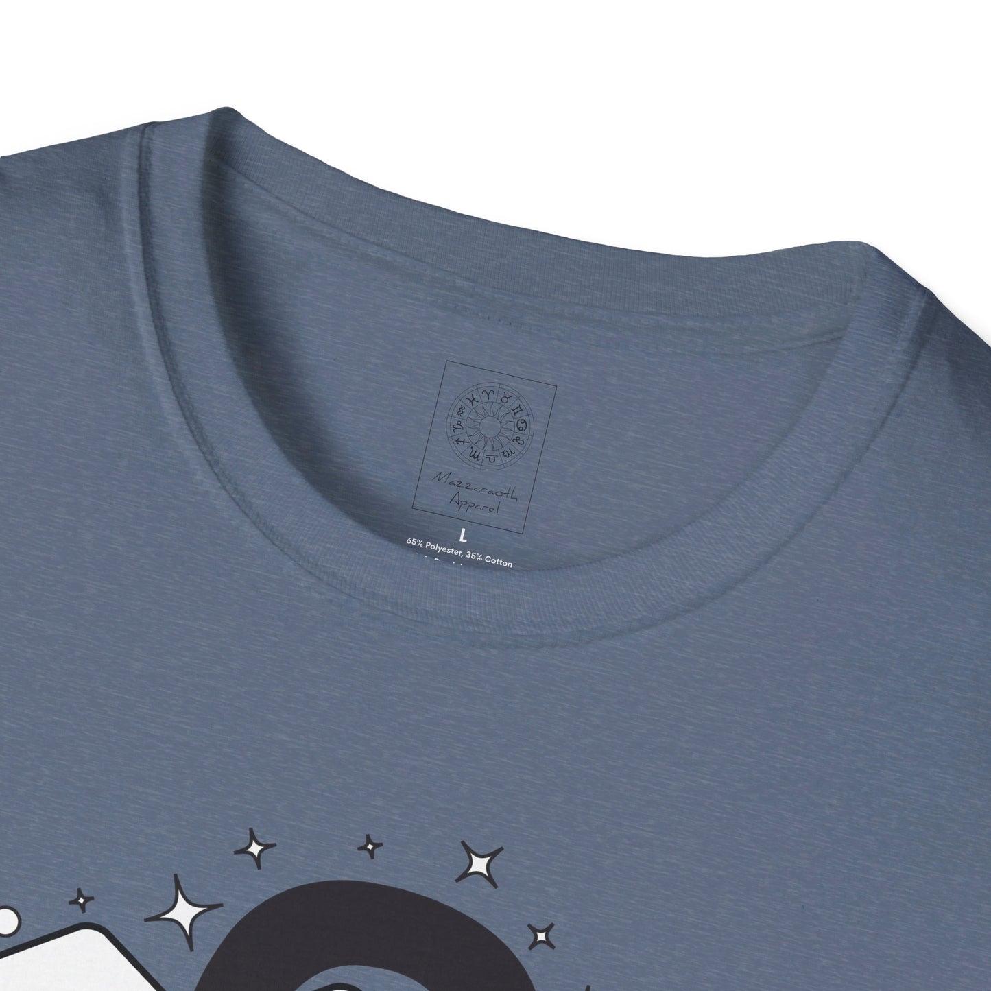 Astrology Zodiac Unisex Softstyle T-Shirt with Leo and Aquarius Symbols and Love Description