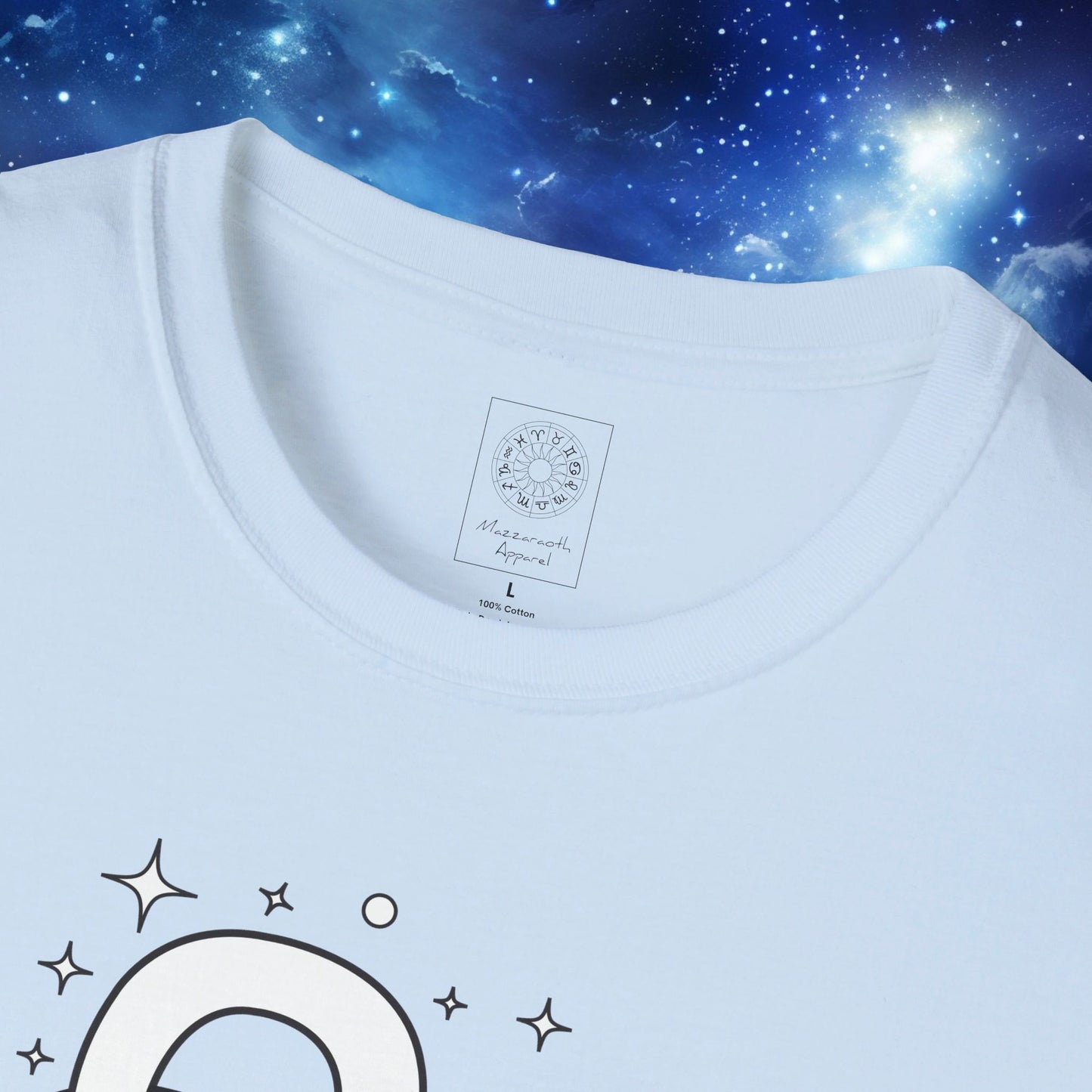 Astrology Zodiac Unisex Softstyle T-Shirt with Aries and Leo Symbols and Love Description