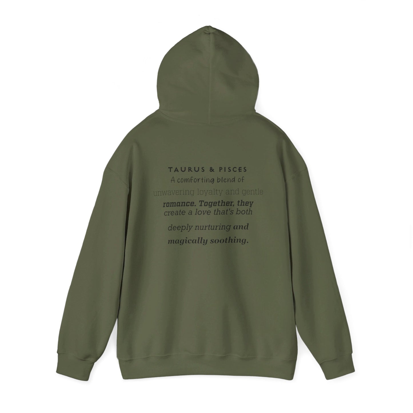 Couples Zodiac Hoodie with Taurus and Pisces Design 2