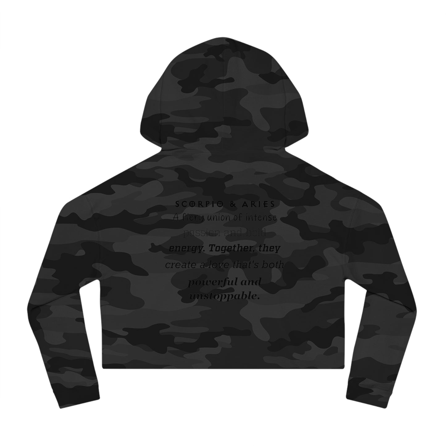 Cropped Hoodie Scorpio and Aries Love Description Sweatshirt 2