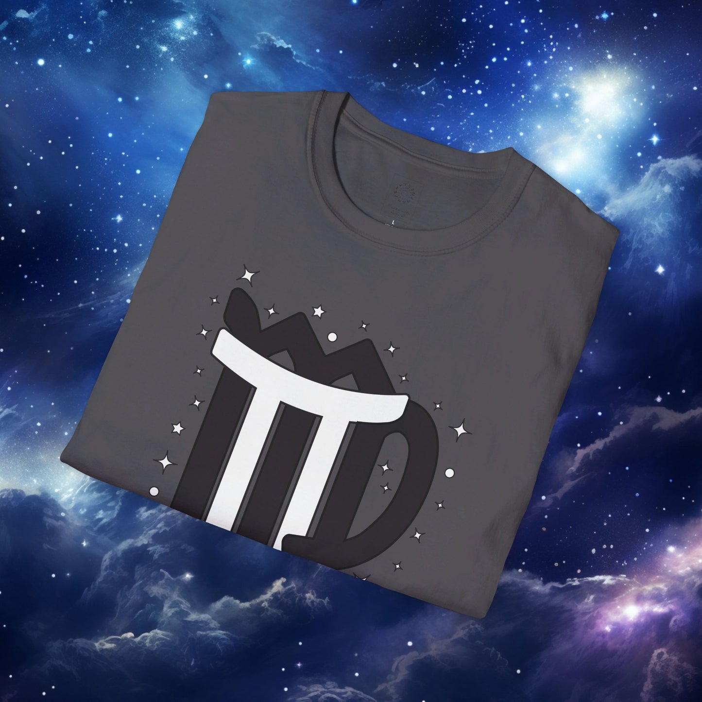 Astrology Zodiac Unisex Softstyle T-Shirt with Virgo and Gemini Symbols and Love Description