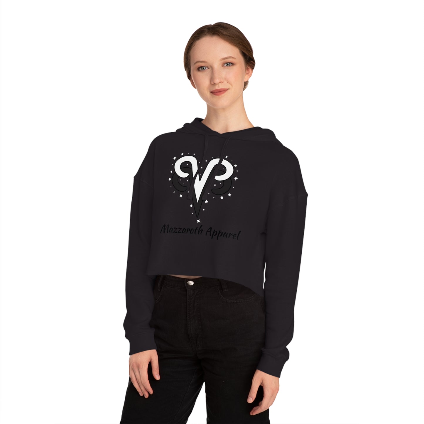 Cropped Hoodie Aries and Aries Love Description Sweatshirt