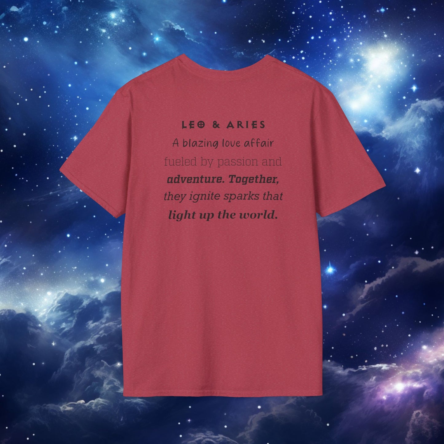 Astrology Symbol Unisex T-Shirt Leo Aries Love Description