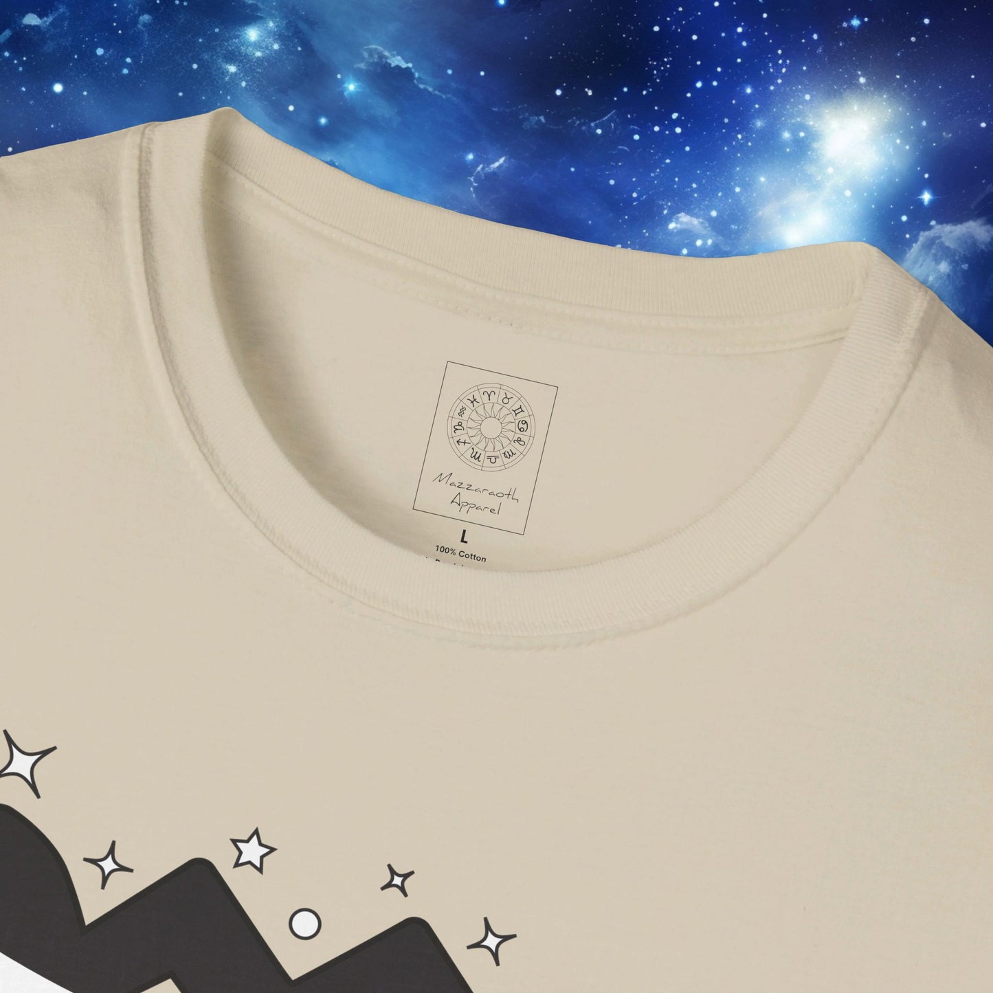 Astrology Zodiac Unisex Softstyle T-Shirt with Virgo and Gemini Symbols and Love Description