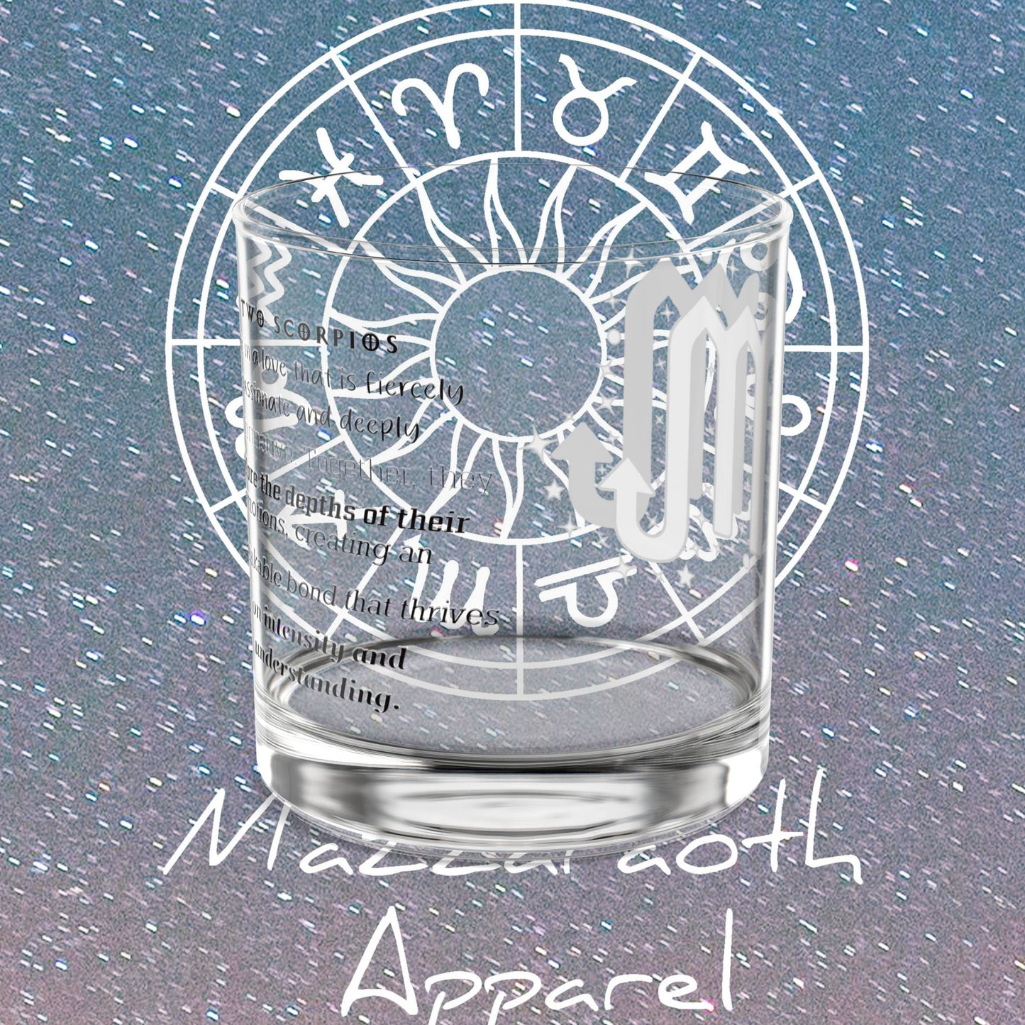 Scorpio Scorpio Zodiac Rocks Glass