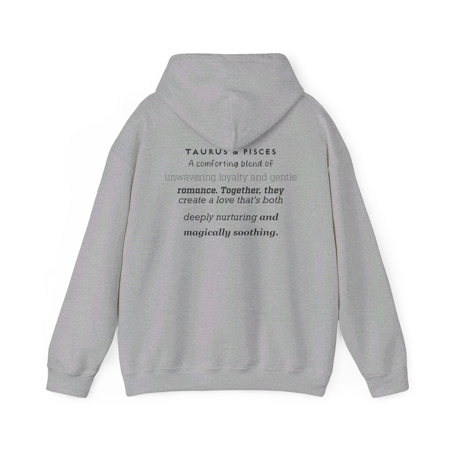 Couples Zodiac Hoodie with Taurus and Pisces Design 2