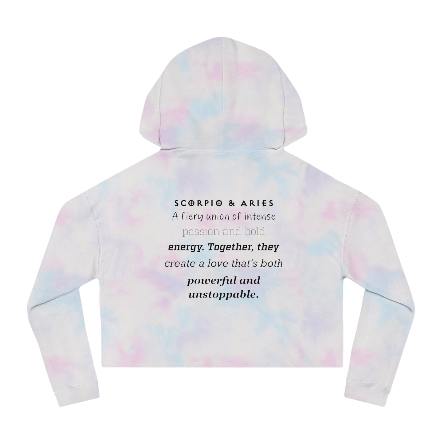 Cropped Hoodie Scorpio and Aries Love Description Sweatshirt 2