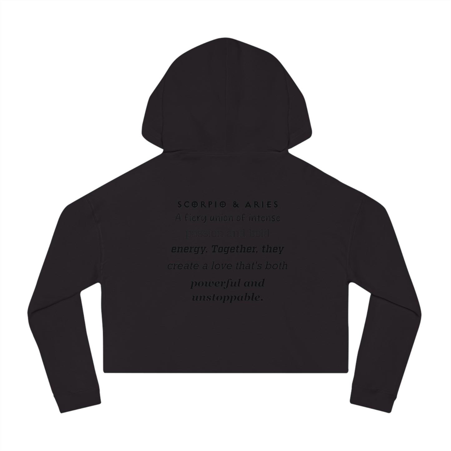Cropped Hoodie Scorpio and Aries Love Description Sweatshirt 2
