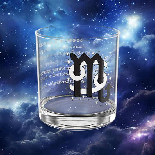 Scorpio Cancer Zodiac Rocks Glass