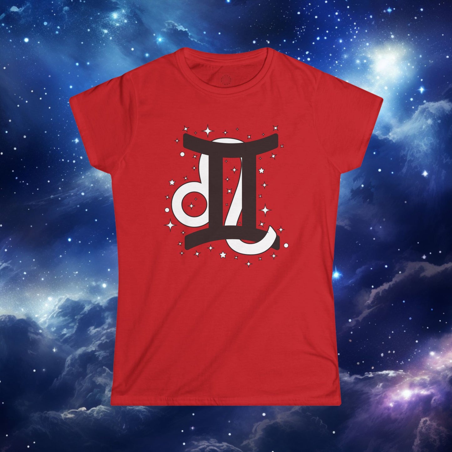 Astrology Zodiac Women's Softstyle Tee Gemini And Leo With Love Description On Back